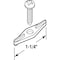 Prime-Line Double Wing Clip, Plastic White, PK100 PL 14616 - alternate 3